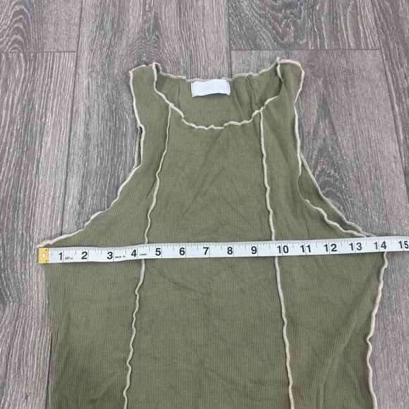 Isalis Emily Lettuce Hem Dress in Sage Size Medium - Picture 8 of 10